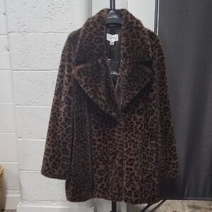 Joseph Ribkoff Brown Animal Print Jacket